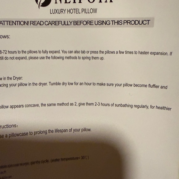 Neipota luxury Bed Pillows for exquisite Sleeping Queen Size (White), Set of 2, - Picture 7 of 10